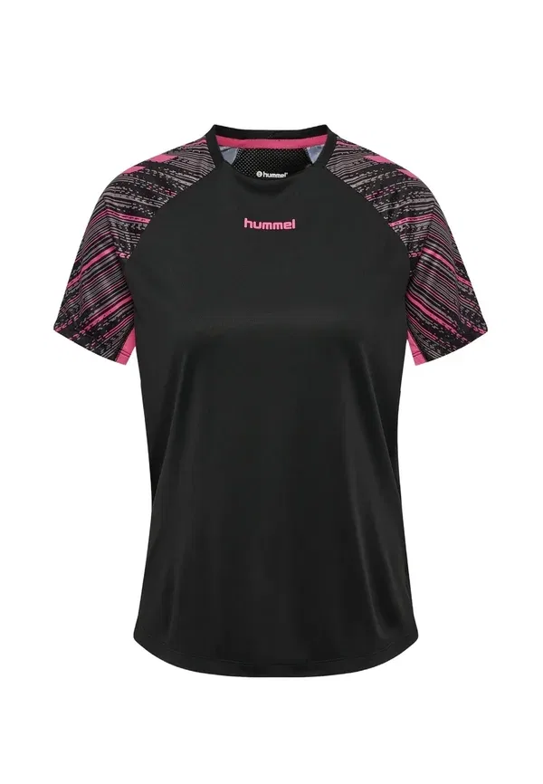 Футболка Hummel Blaze pro print t-shirt, черно-розовый