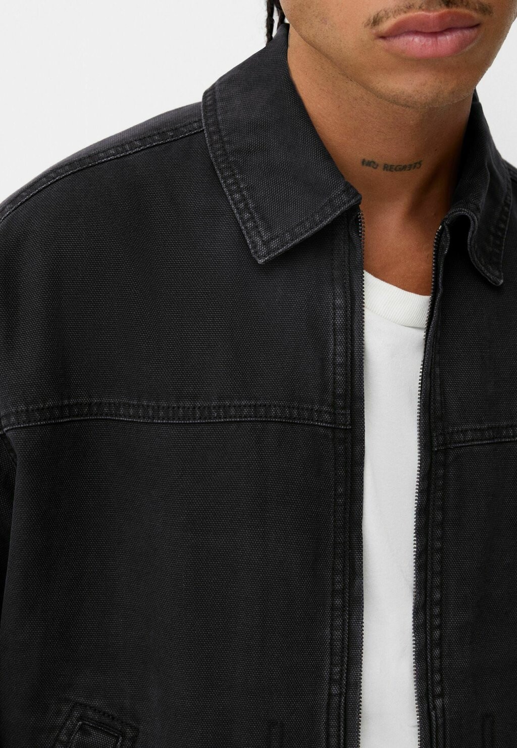 

Джинсовая куртка FADED QUILTED Bershka, цвет Mottled Dark Grey