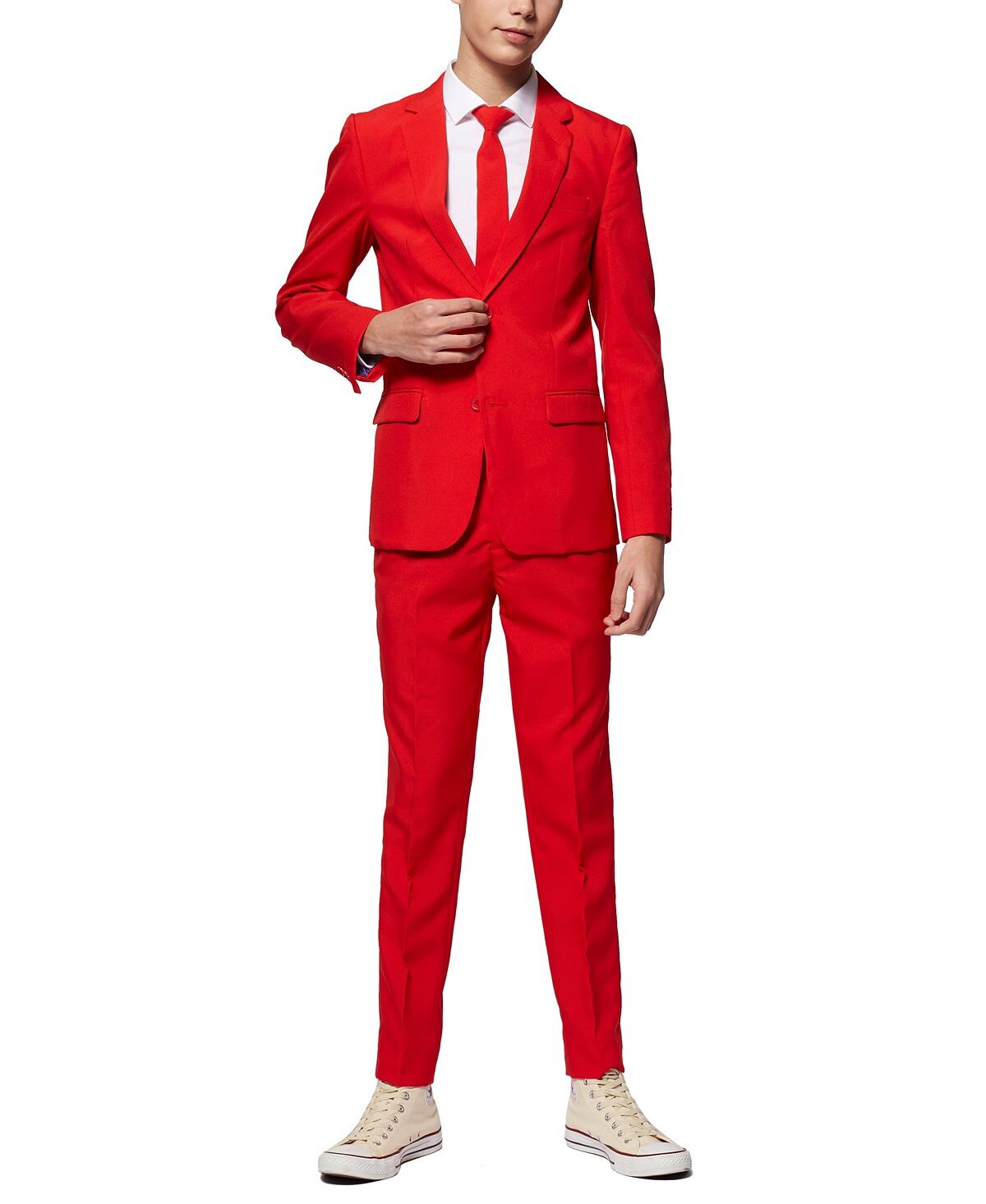 

Однотонный костюм Devil OppoSuits, красный