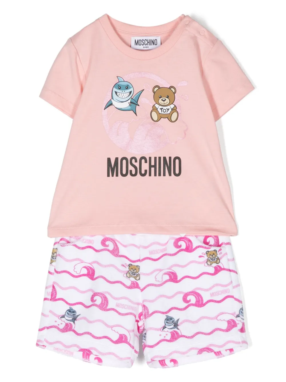 

Спортивный костюм с принтом Teddy Bear Moschino Kids, розовый