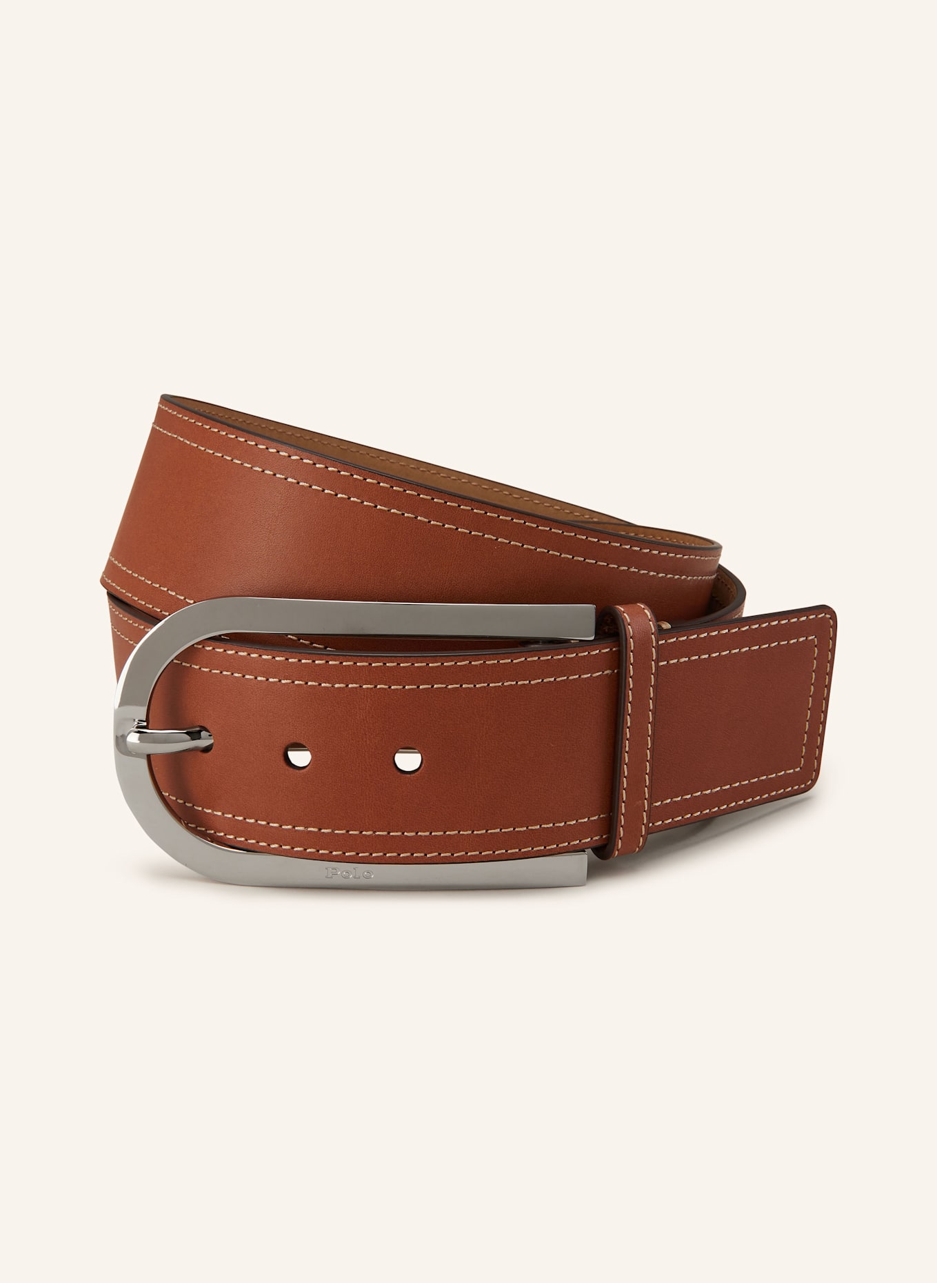 

Кожаный ремень Polo Ralph Lauren, коричневый