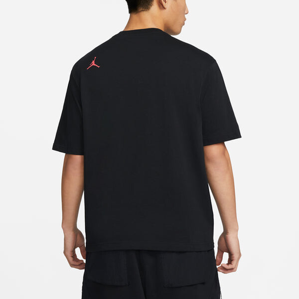 Футболка Men's Air Jordan SS22 23 Engineered Printing Short Sleeve Black T-Shirt, черный — фото 4