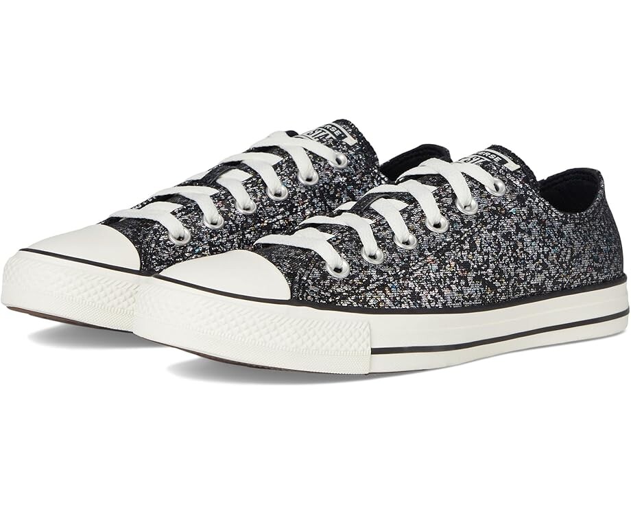 Кроссовки Converse Chuck Taylor All Star Low Top Glitter Sneaker, цвет Black/Egret/Black