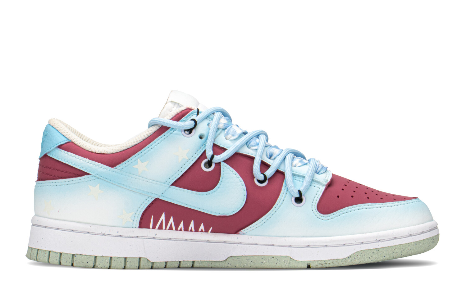 

Кроссовки Nike Dunk Skateboard Shoes Women's Low-Top Pink Blue