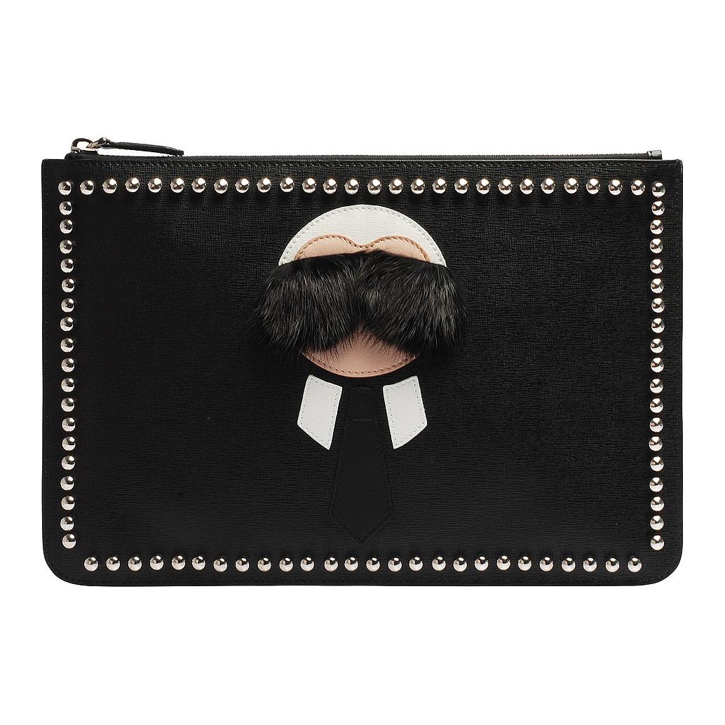 

FENDI Настоящая кожаная клатч для мужчин черный
