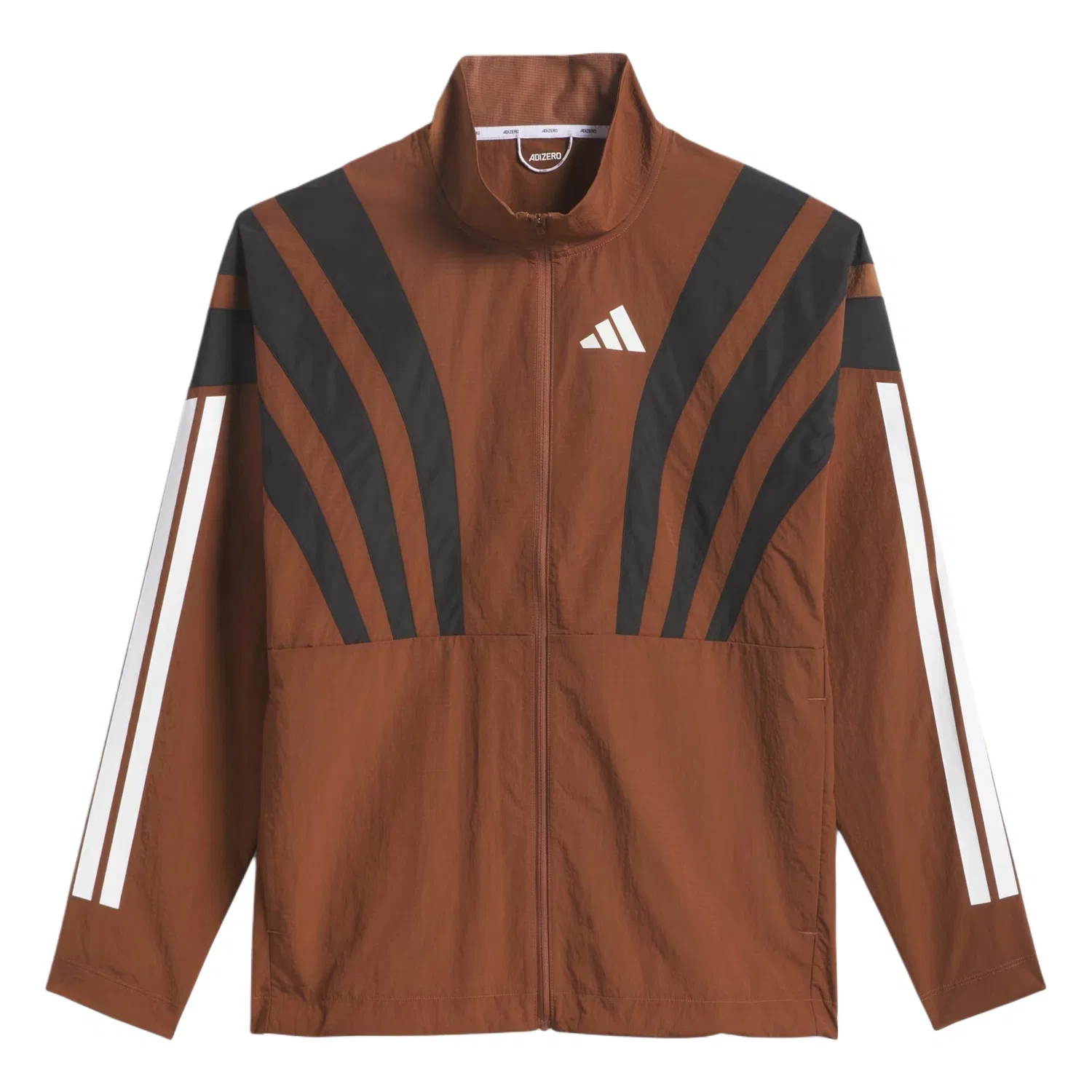 Куртка беговая Unisex Preloved Brown с воротником-стойкой Adidas