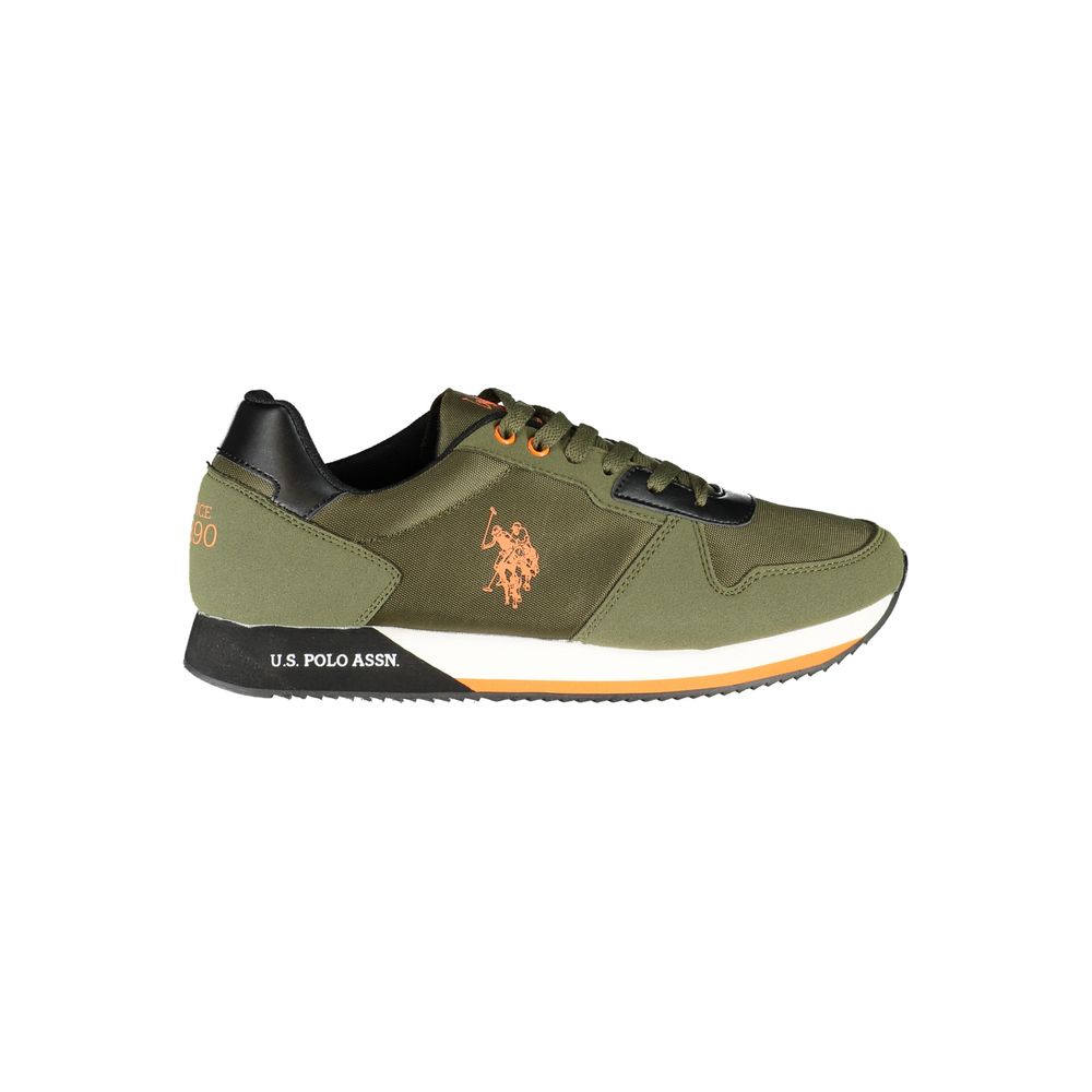 

Зеленые мужские кроссовки из полиэстера U.S. Polo Assn.