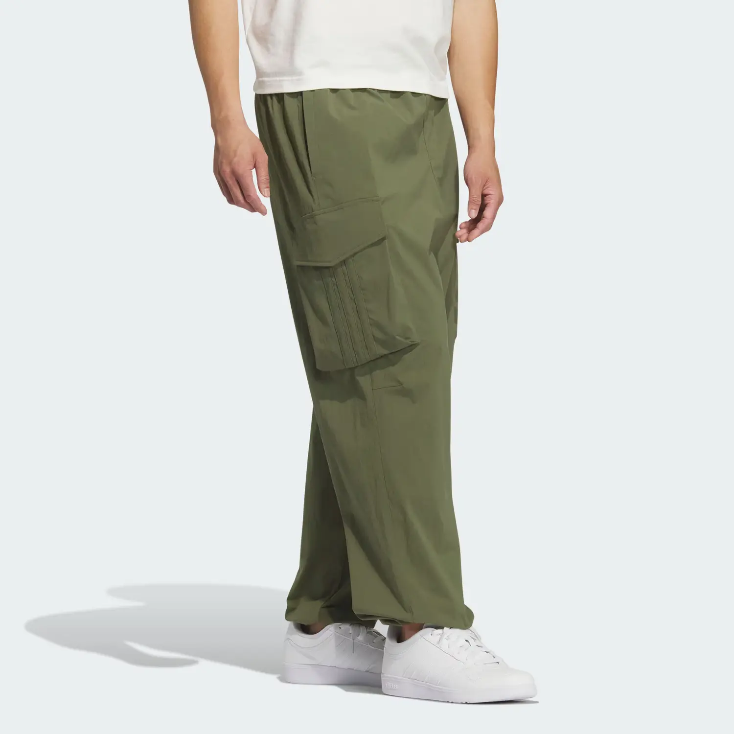 SS25 Loose Fit Cargo повседневные брюки мужские Adidas, оливковый — фото 4