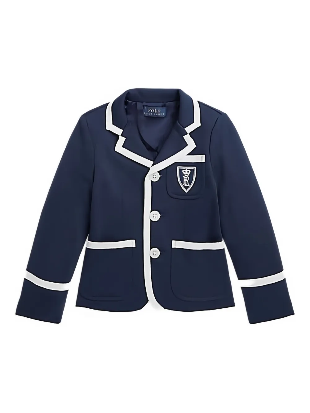 

Блейзер с вышитым гербом POLO RALPH LAUREN KIDS, синий