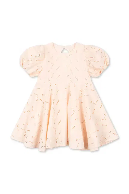 Платье мини хлопок GLAISE DRESS GOTS Konges Sløjd, розовый