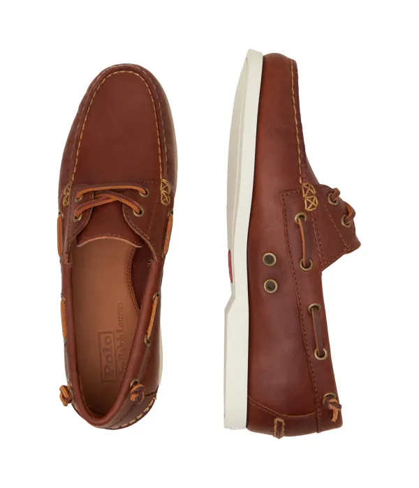 Кожаные мокасины Merton Polo Ralph Lauren, коричневый — фото 4