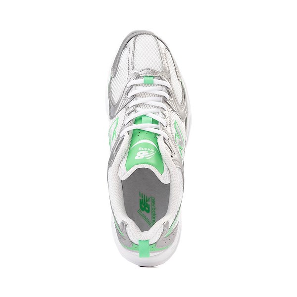 Кроссовки New Balance 530 Athletic Shoe, цвет White/Silver Metallic/Green Apple — фото 2