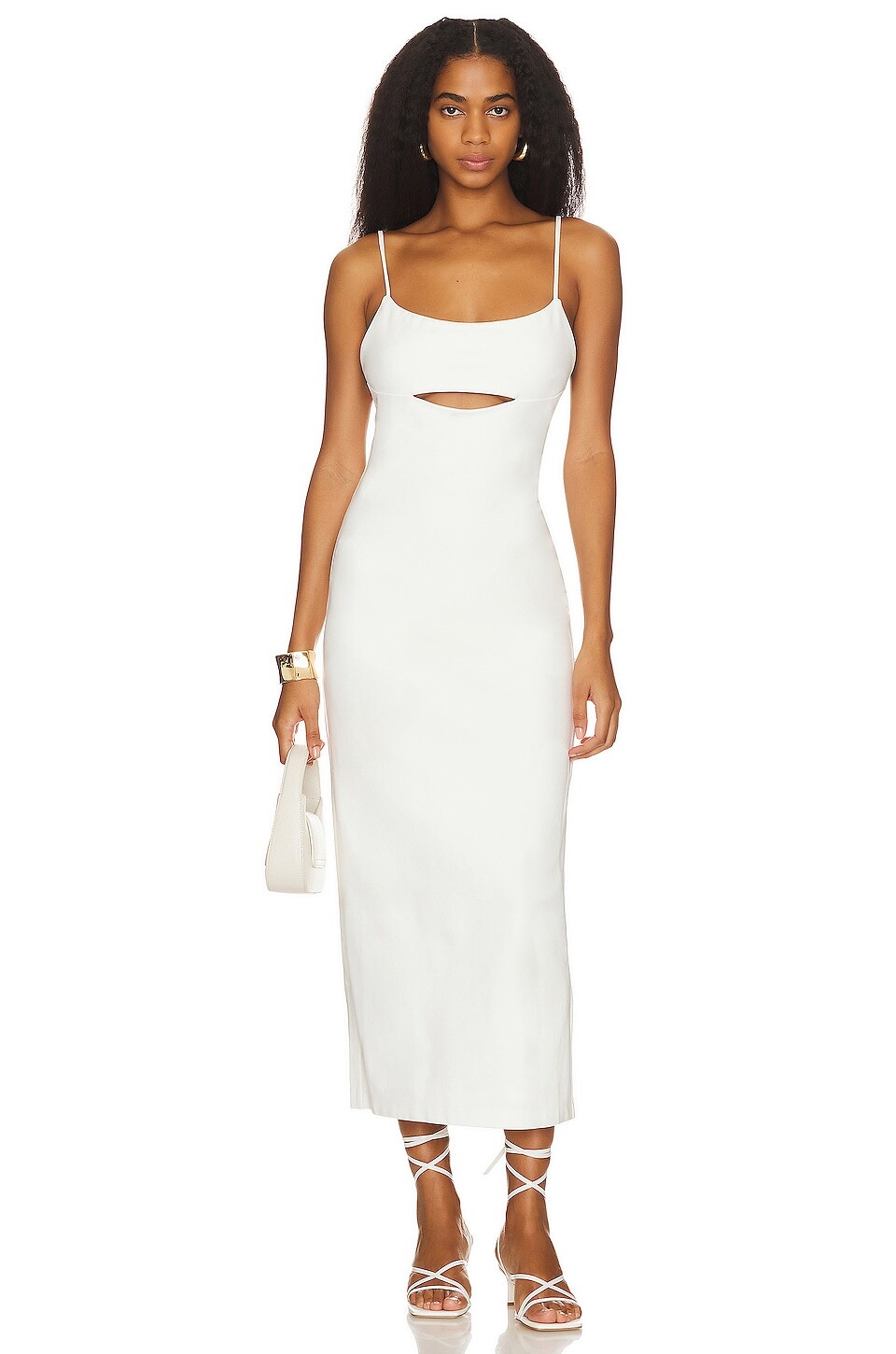 

Платье миди Line & Dot Flor Cut Out, белый