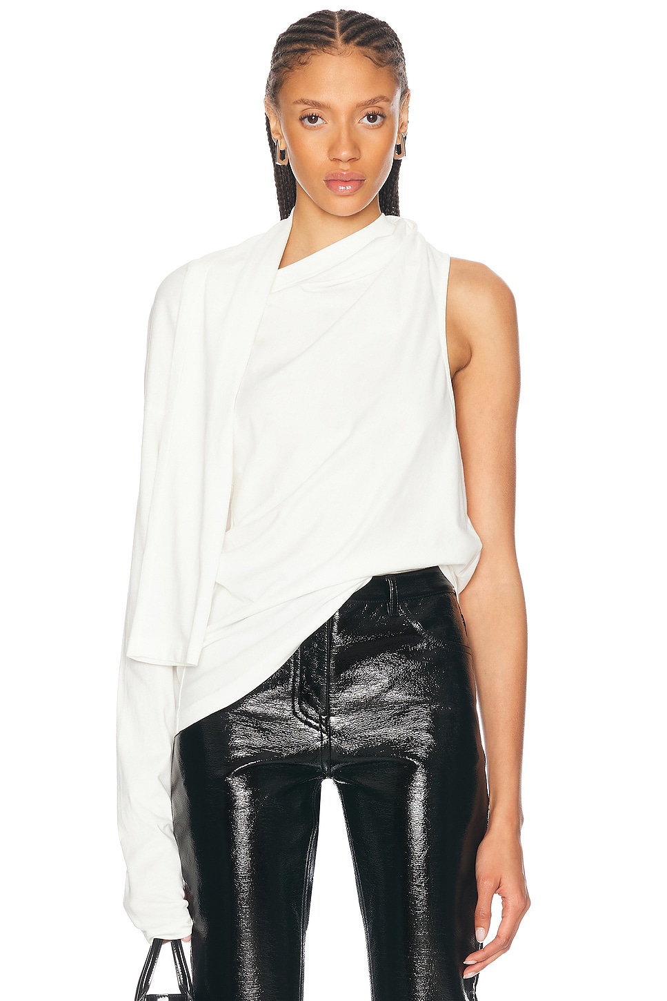 

Футболка с открытыми плечами Courreges, цвет Heritage White