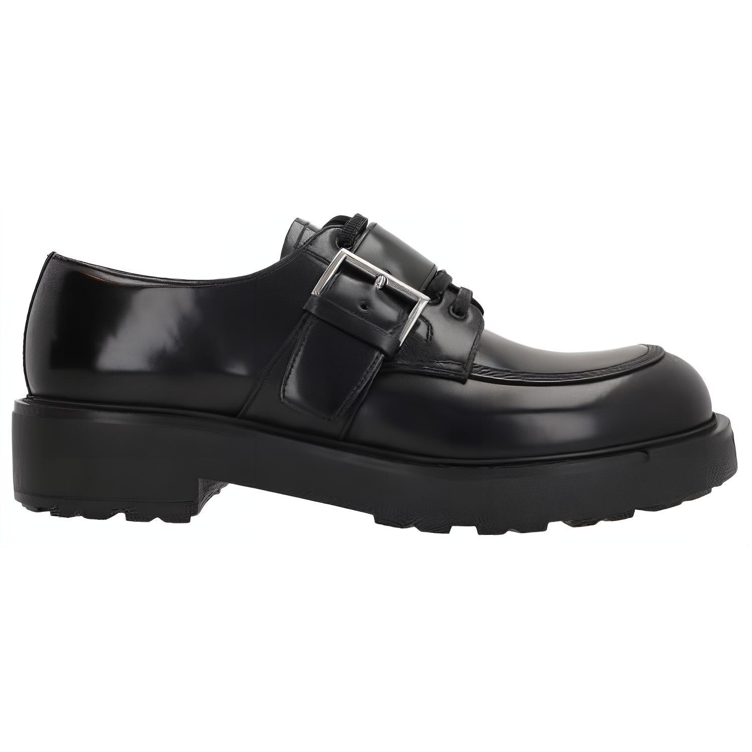 Prada Мужские кожаные повседневные туфли Diapason, черный — фото 3