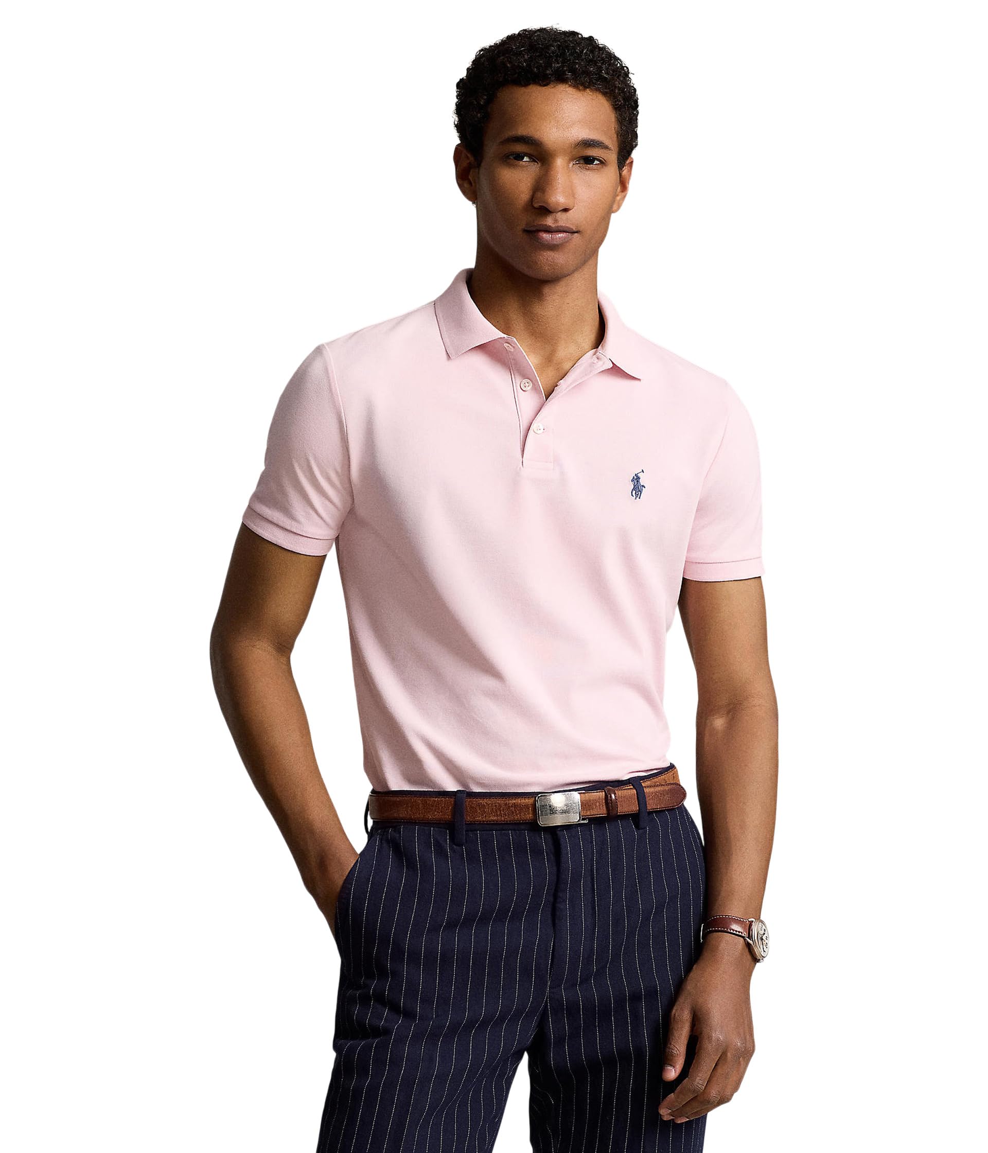 

Рубашка Polo Ralph Lauren Classic Fit Stretch Mesh Polo Shirt, Hint Of Pink