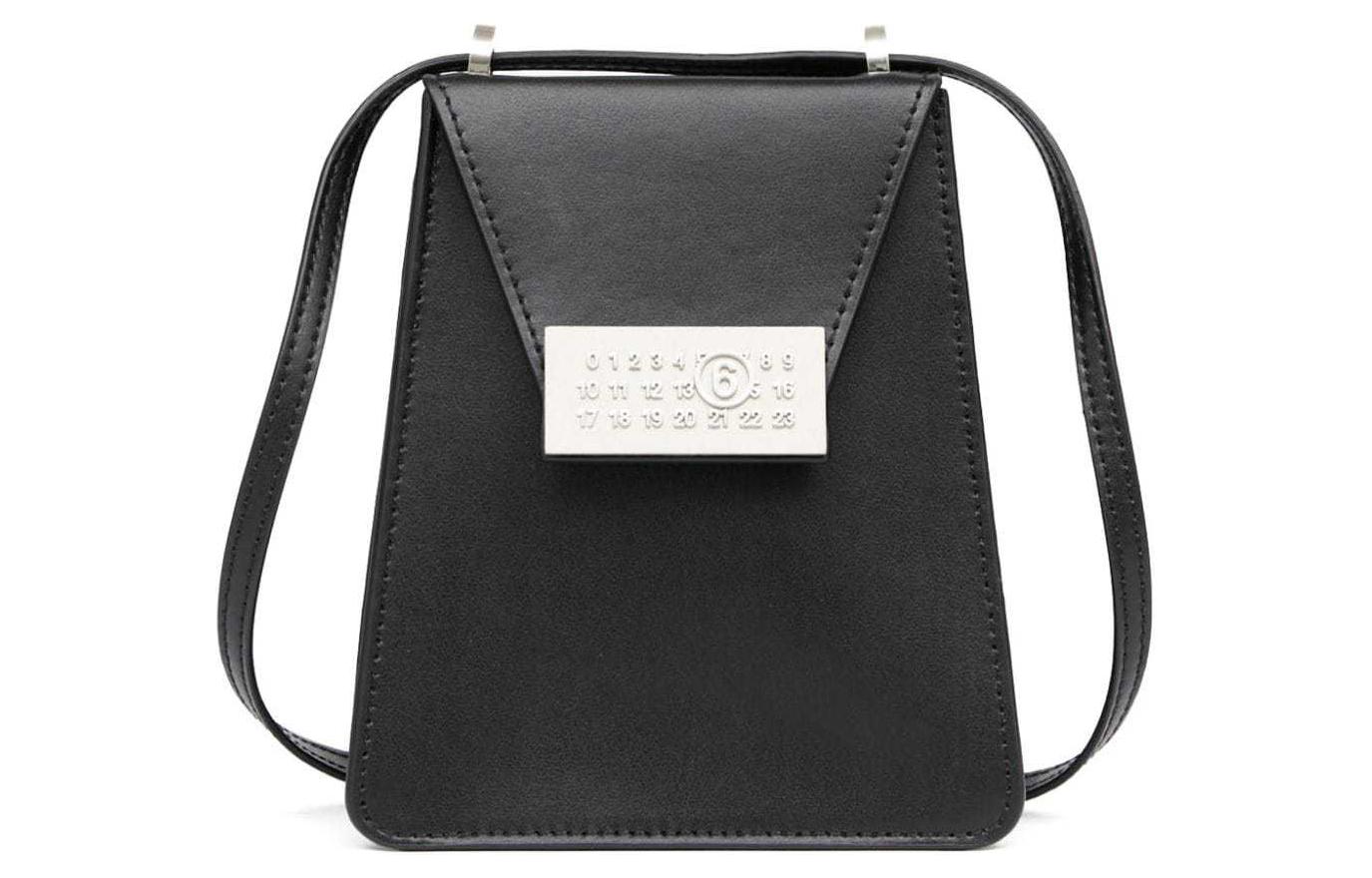 

Мини-сумка через плечо из телячьей кожи черная женская MM6 Maison Margiela