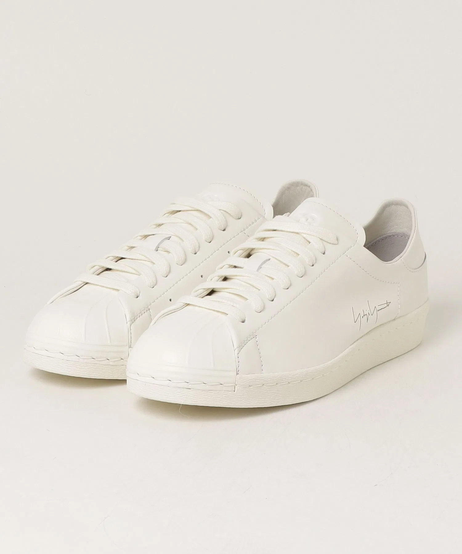 Унисекс кроссовки Y-3 Superstar из кожи белые — фото 4