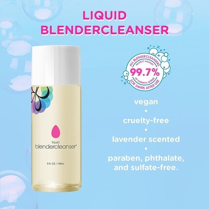 Крем для лица beautyblender — Liquidblendercleanser Лавандовый продукт для очистки макияжа, аппликатор и кисточки для, 150 мл — фото 2