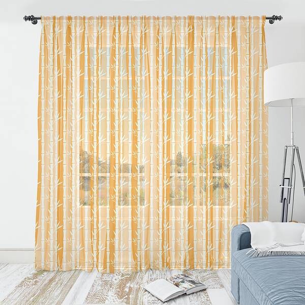 

Штора Abakuhaus Bambus 2 шт, 274x180x0,5 см цвет orange gelb