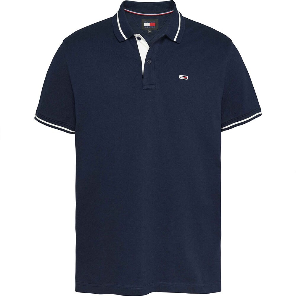 

Поло Tommy Jeans Tipped Stretch, синий