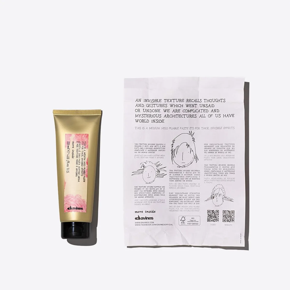 Davines This Is A Medium Hold Pliable Paste, средняя фиксация, текстура и контроль - невидимый эффект для естественного вида, сохраняет укладку без жесткости, 125 мл — фото 2