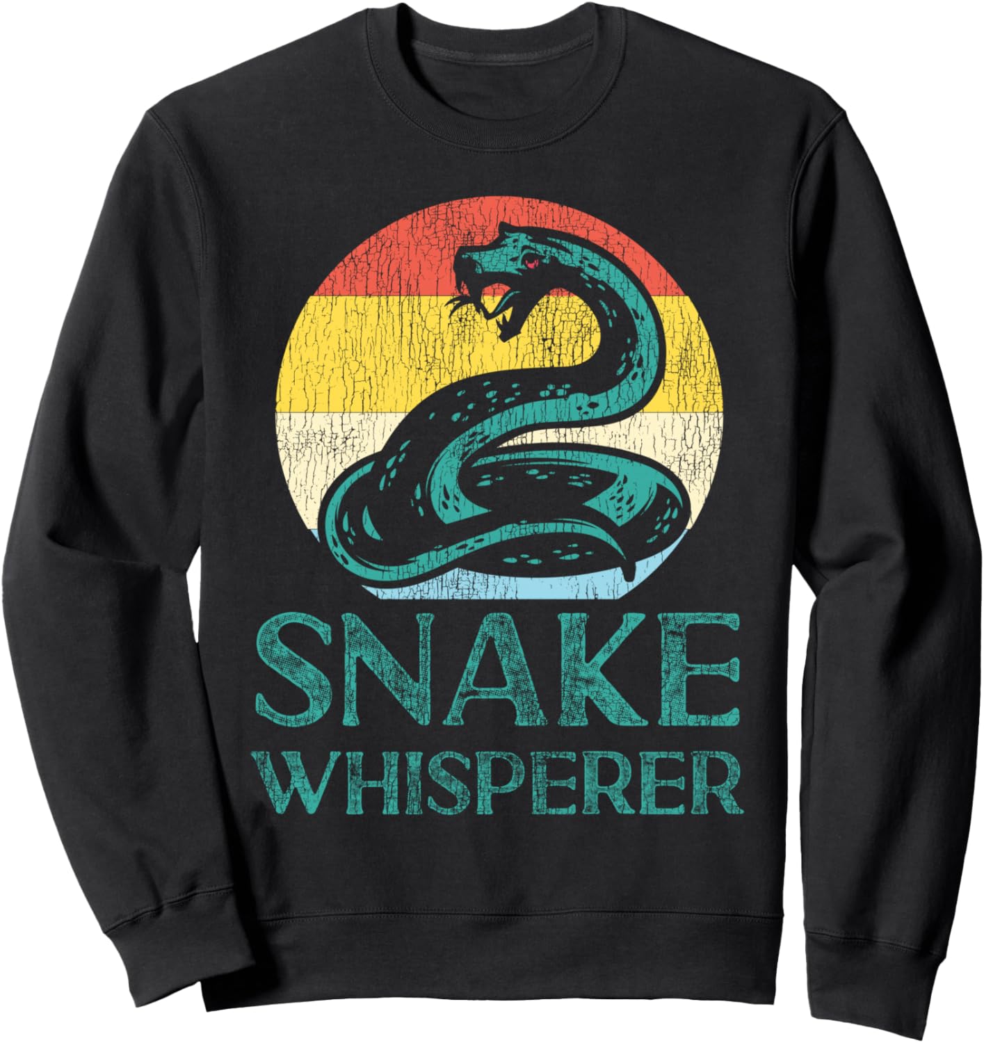 

Толстовка с надписью Змея, змея, ретро-винтаж, заклинатель змей Snake Reptile Serpent Hs0, черный