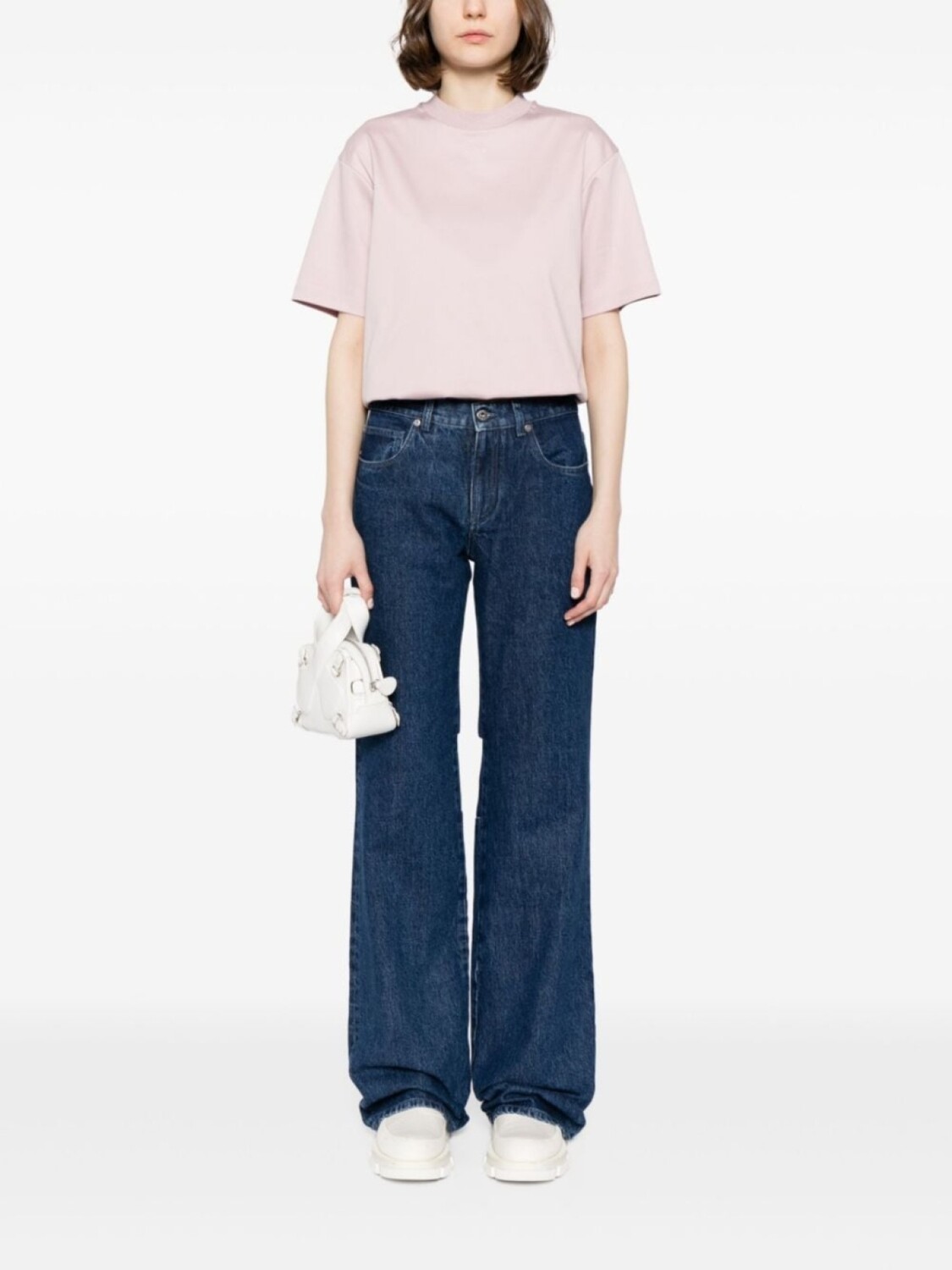 Расклешенные джинсы средней посадки Off-White, синий — фото 2