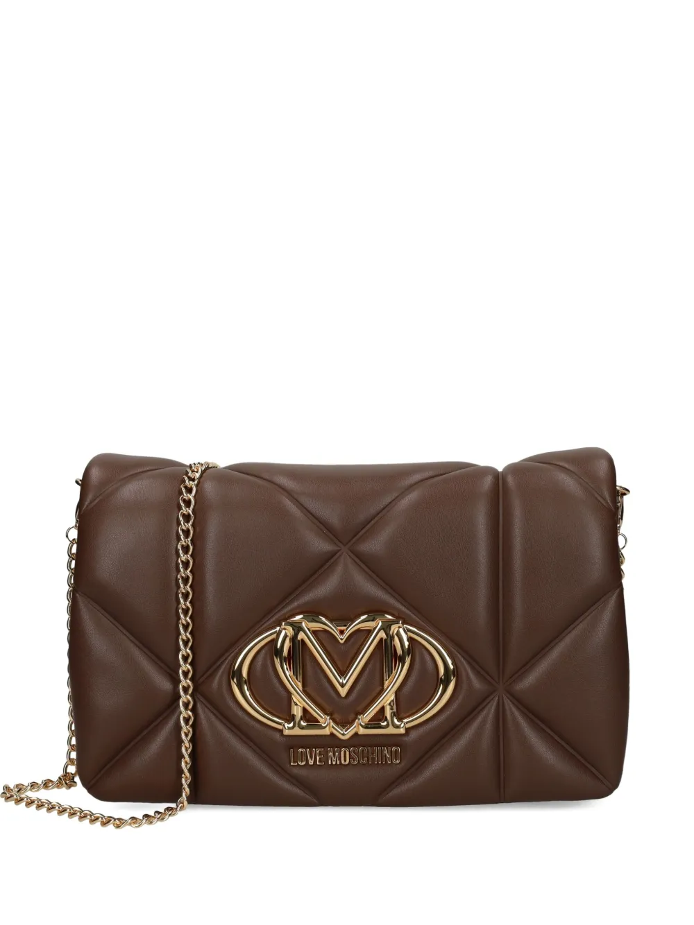 

Стеганая сумка с цепочкой Love Moschino, коричневый