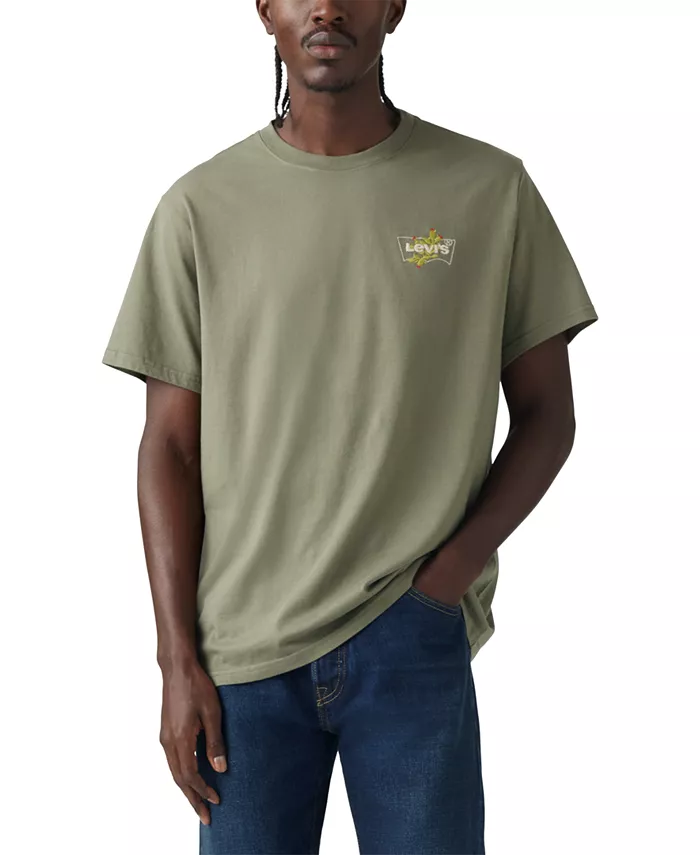 

Мужская футболка с логотипом Relaxed Fit Box Tab с коротким рукавом Levi's, зеленый
