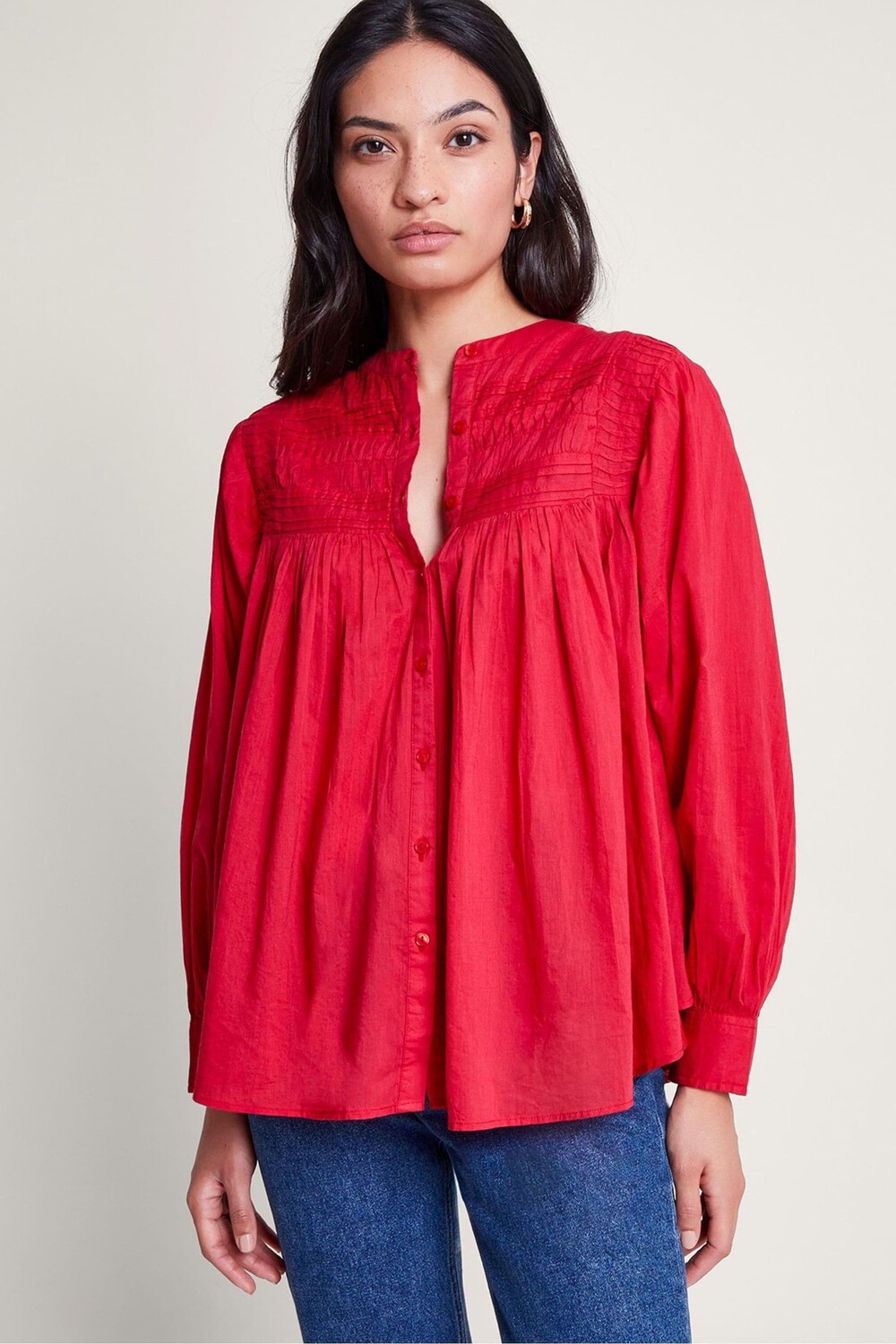 

Рубашка Dahlia с защипами Monsoon, розовый
