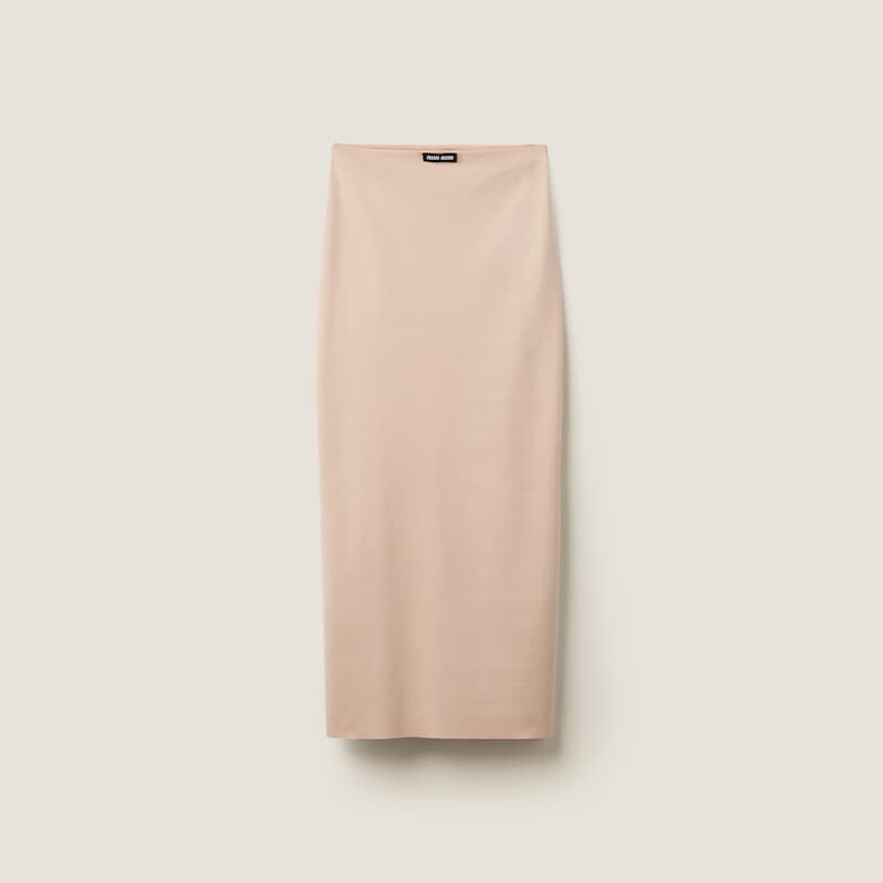 

Юбка из эластичного джерси Miu Miu, бежевый