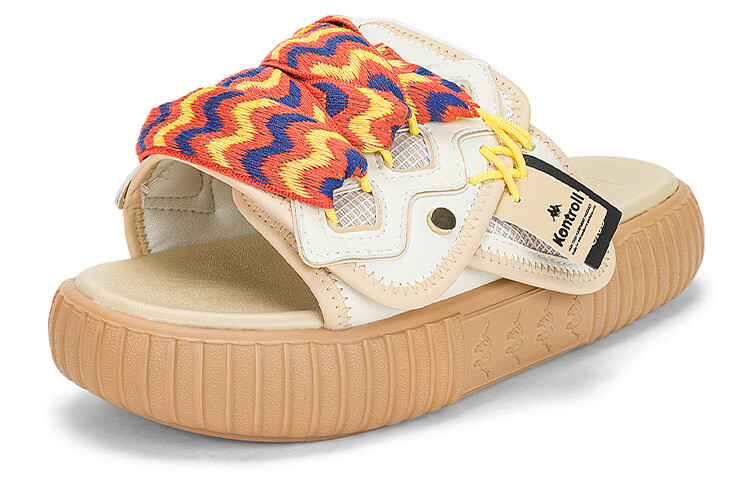 Kappa Вьетнамки унисекс, Heron feather white/light yellowish brown - 024