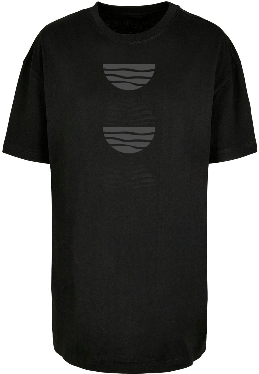 

Топ оверсайз Merchcode Oversized Shirt Abstract Waves, черный