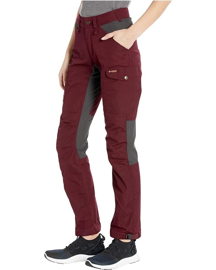 

Брюки Fjällräven Kaipak Trousers Curved, цвет Dark Garnet/Dark Grey