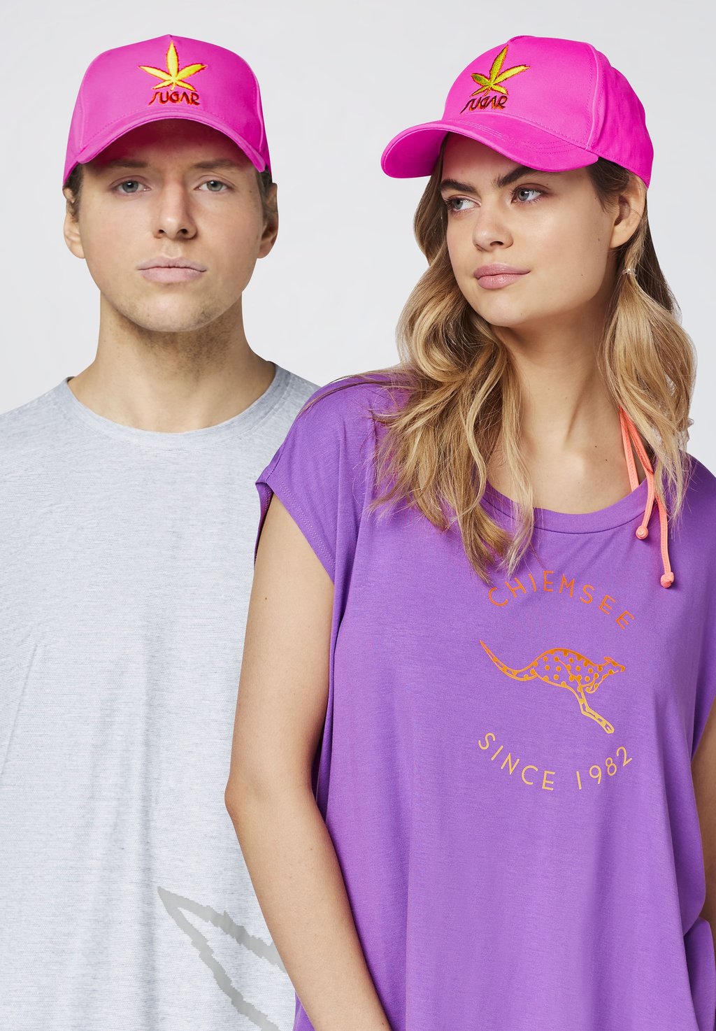 

Бейсболка MIT MESH UND STITCHINGS Chiemsee, неоново-розовый