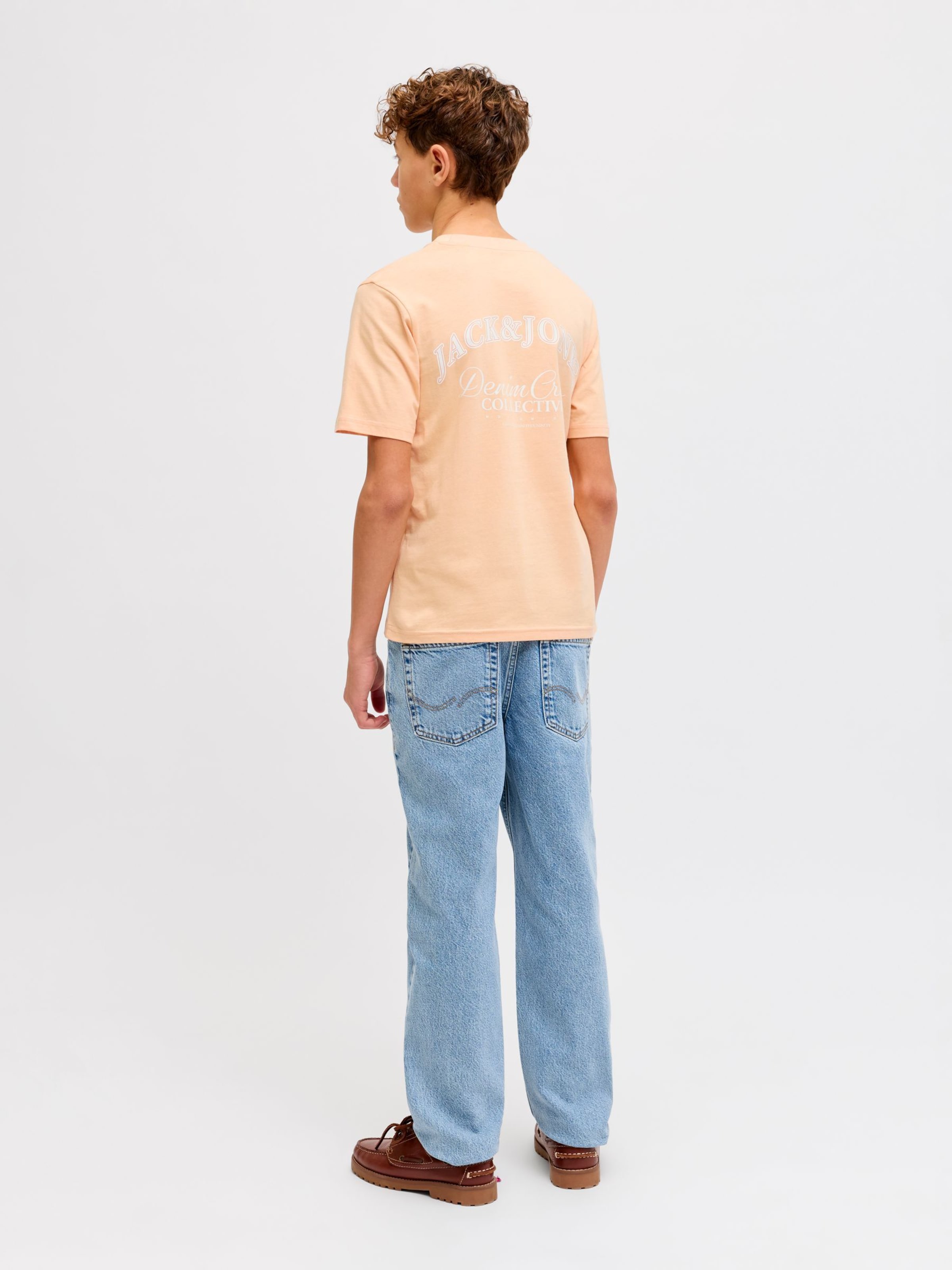 Jack & Jones Junior Футболка в бежевом цвете — фото 4