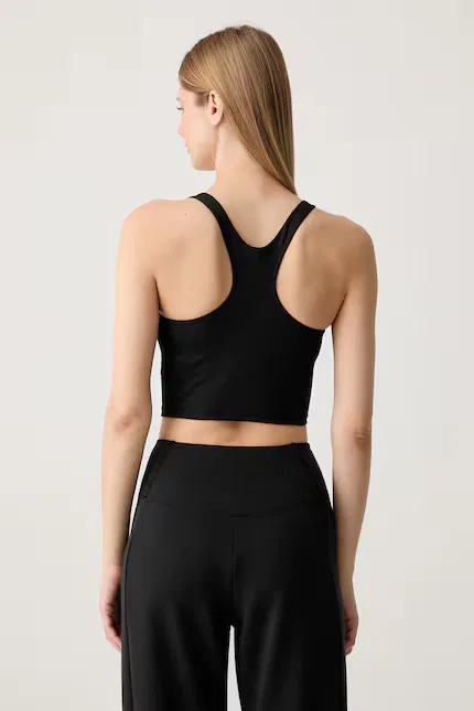 Топ для йоги без рукавов Adidas by Stella McCartney, черный — фото 3