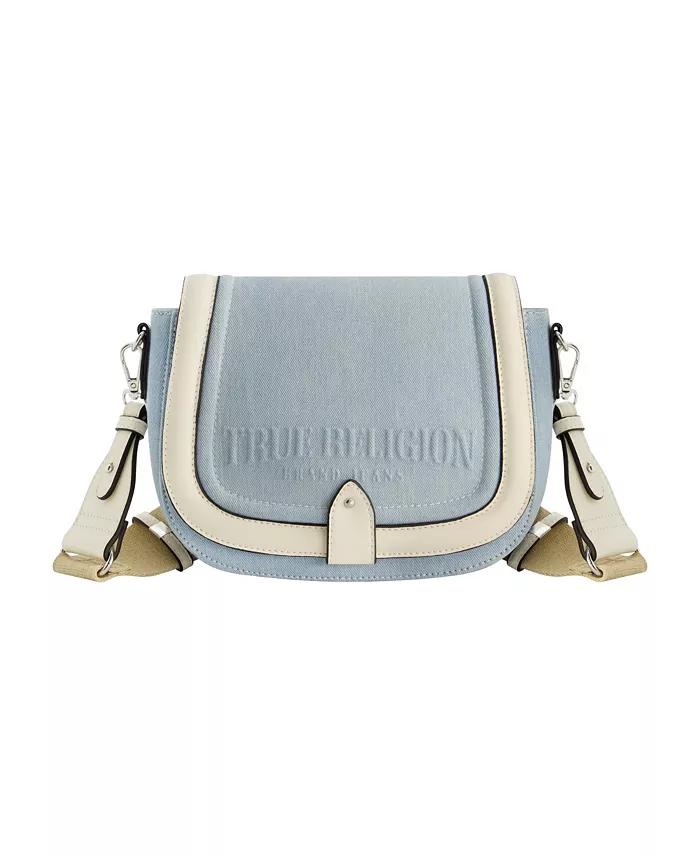 

Джиговая седельная сумка с логотипом и эффектом потертости True Religion, синий