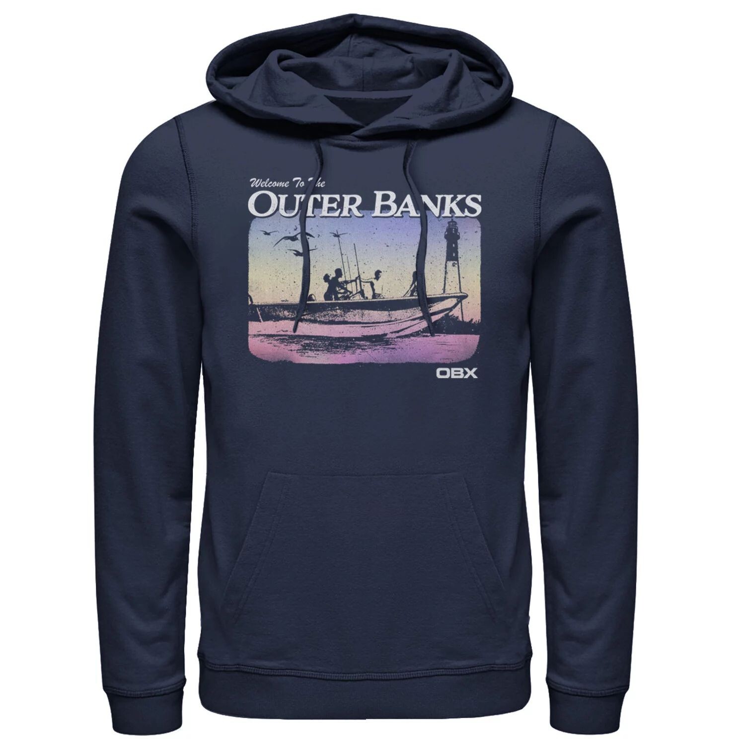 

Мужская толстовка с капюшоном Outer Banks Gradient Boat Portrait Licensed Character