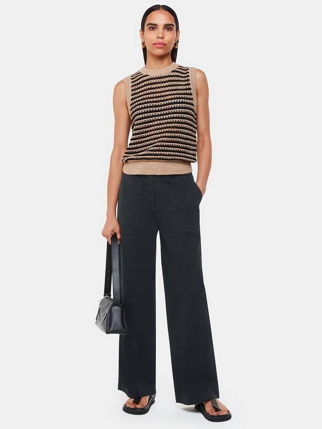

Широкие брюки рут Whistles, цвет Washed Black