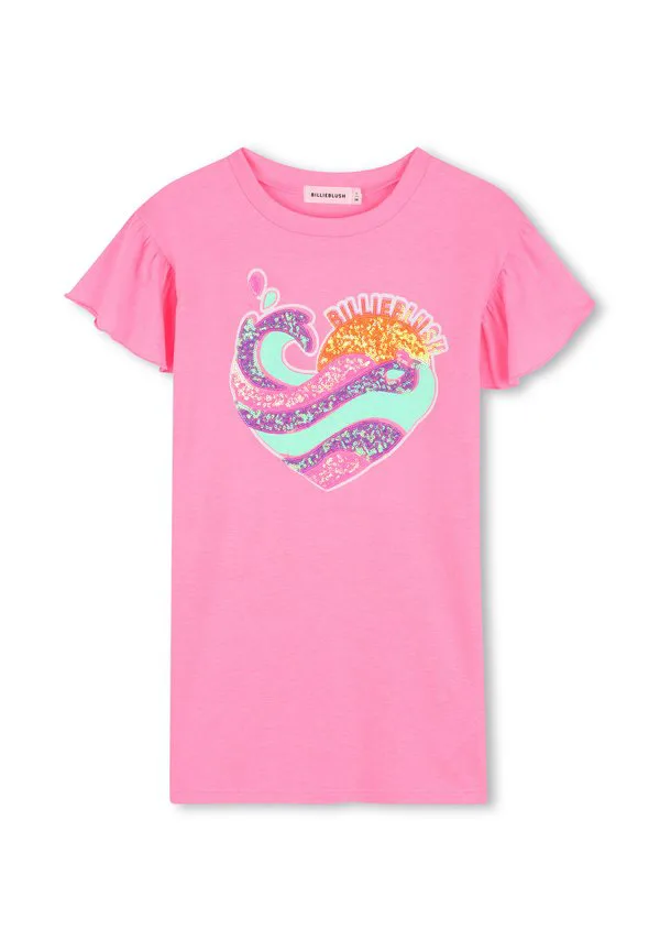 Трикотажное платье kurzärmel Billieblush, Rose Fluo
