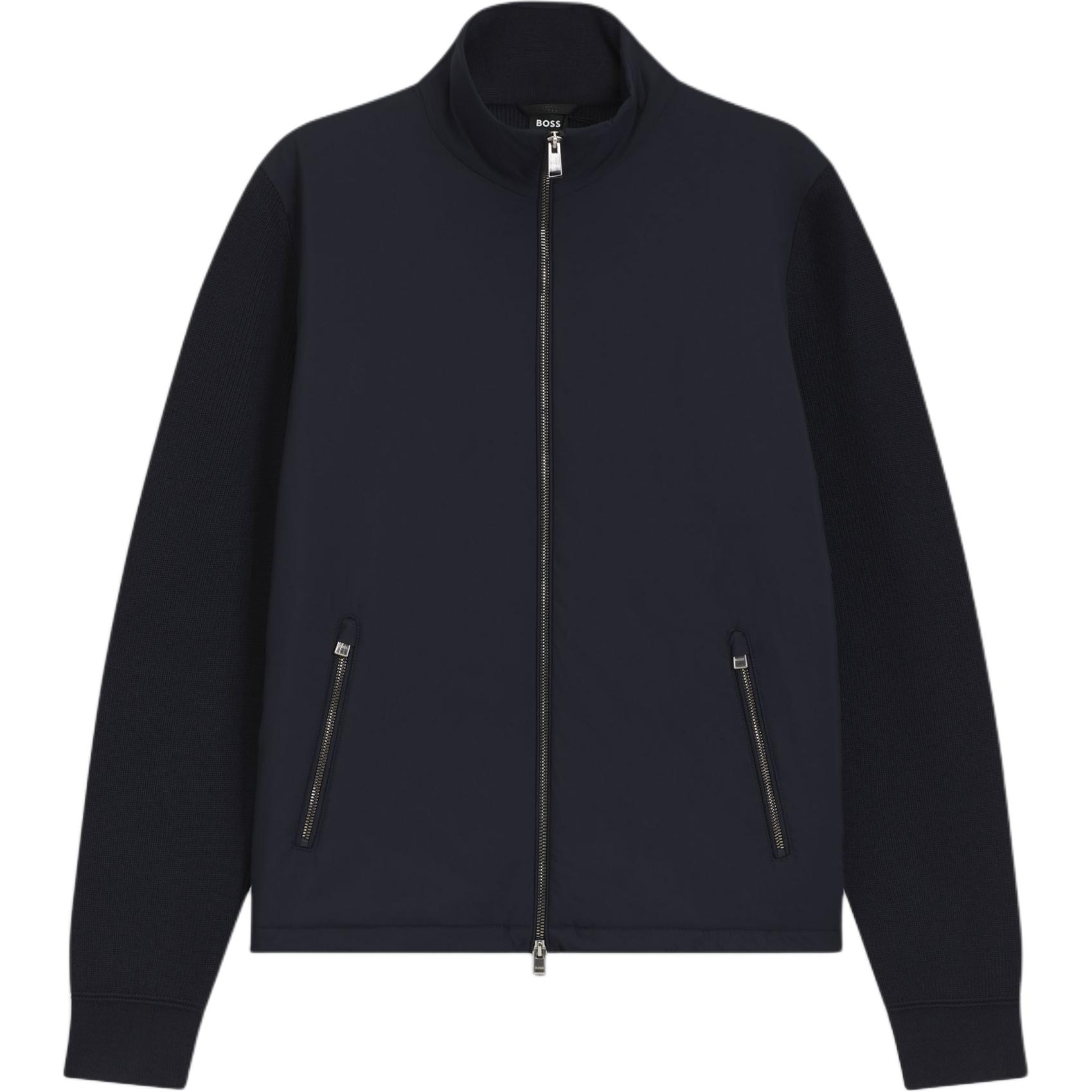 

HUGO BOSS Пуховик мужской темно-синий со стойкой