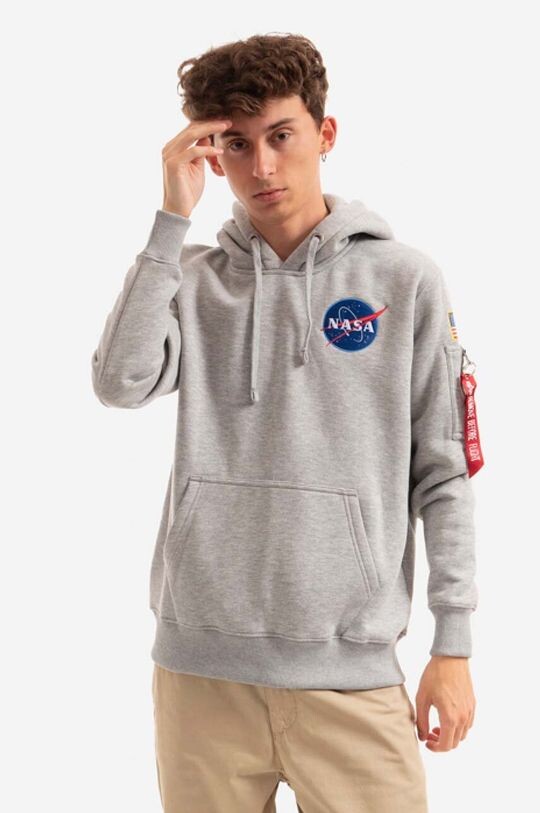 

Толстовка с капюшоном Space Shuttle Alpha Industries, серый