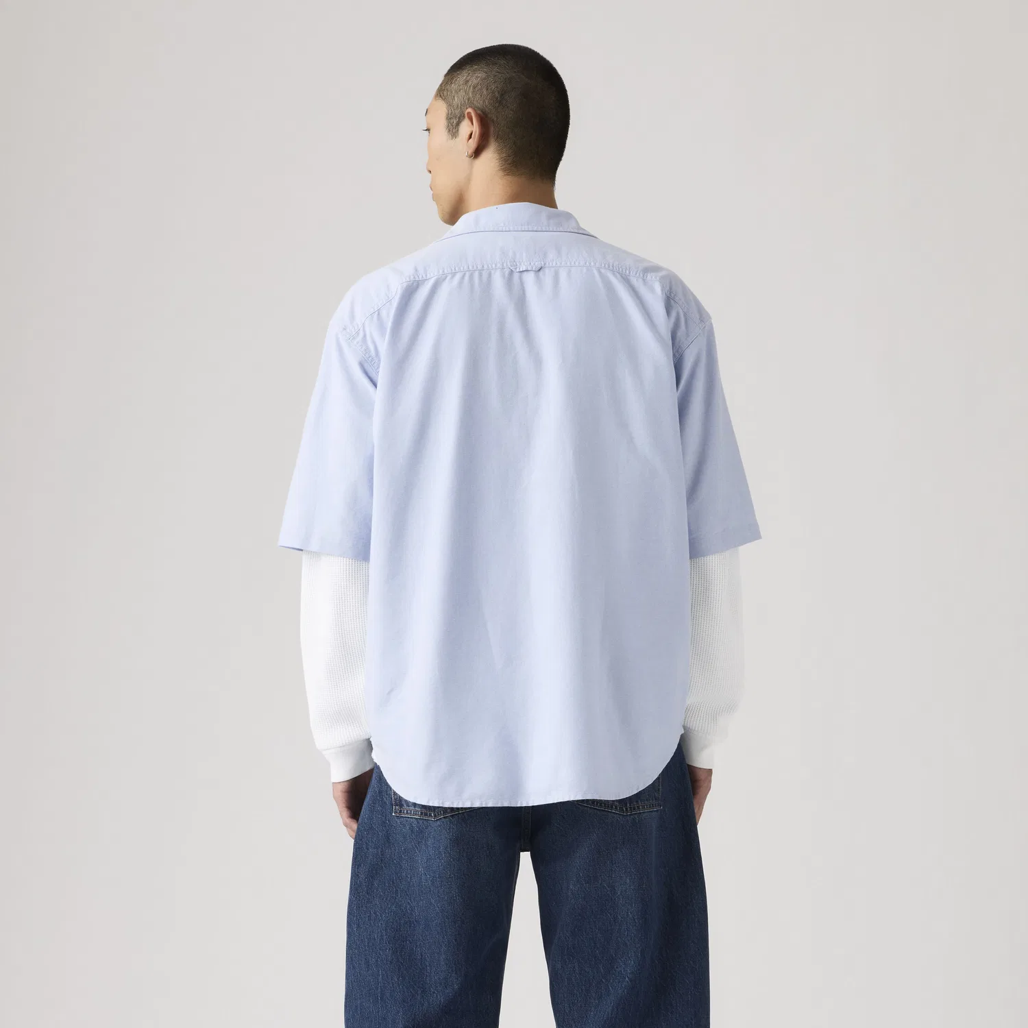 Рубашка Pacifica свободного кроя с коротким рукавом, модель Oxford Levi's, Blue — фото 4