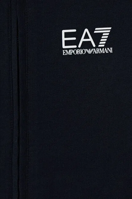 Спортивный костюм хлопковый EA7 Emporio Armani, синий — фото 4