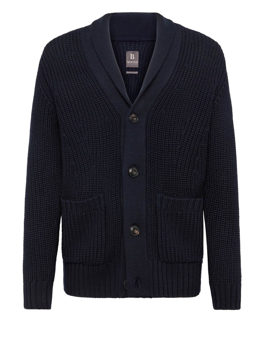 

Вязаный кардиган Boggi Milano Knit Cardigan, темно-синий