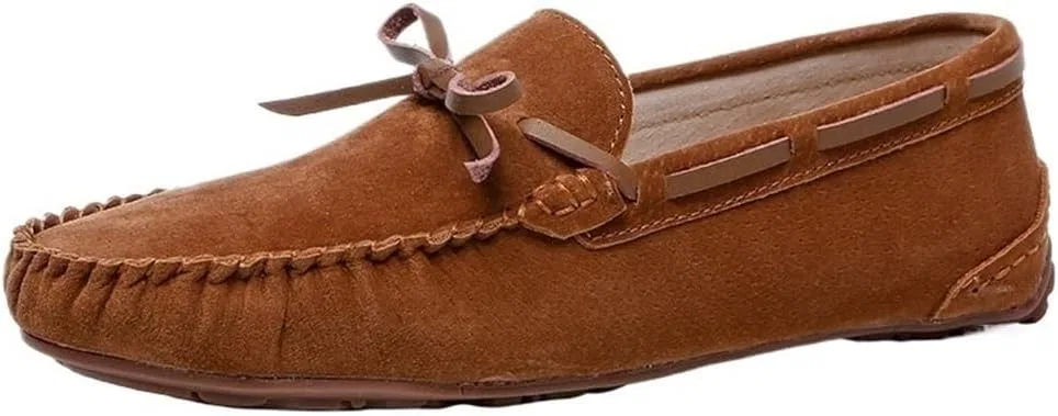 Мокасины из замши мужские, повседневные, Loafers, желтый DHFIRUFSHLO