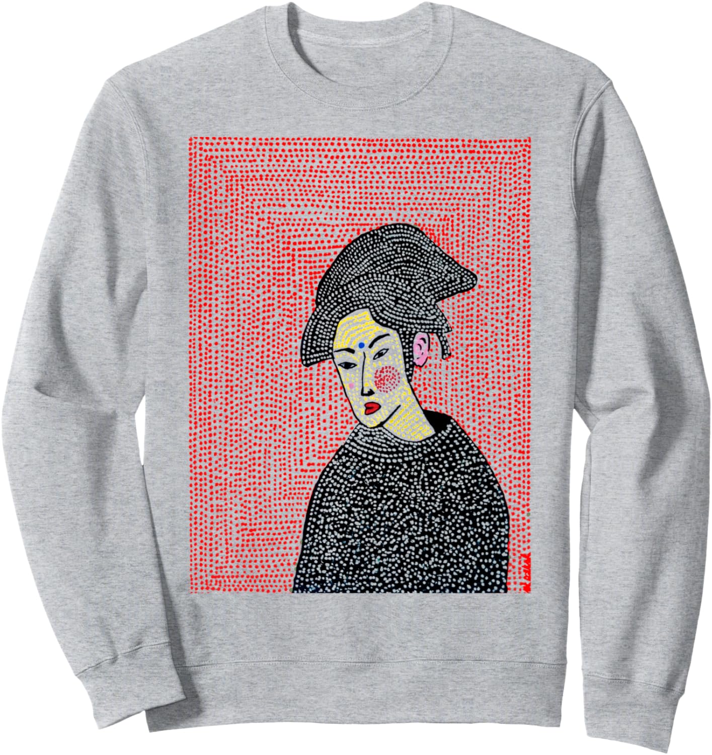 

Толстовка с изображением гейши/тайкомоти/японского искусства Geisha / Taikomochi / Japanese Art, серый