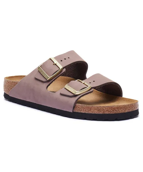 Тапочки из кожи Аризона lenb Narrow fit Birkenstock, фиолетовый